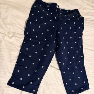 Navy Blue Daisy Pedal Pushers